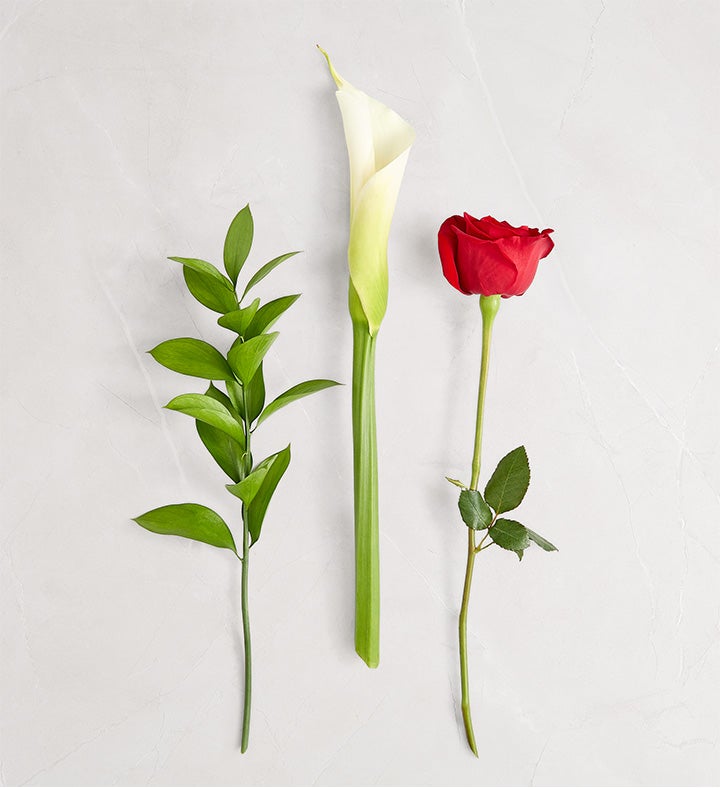 Stunning Red Rose & Calla Lily Bouquet
