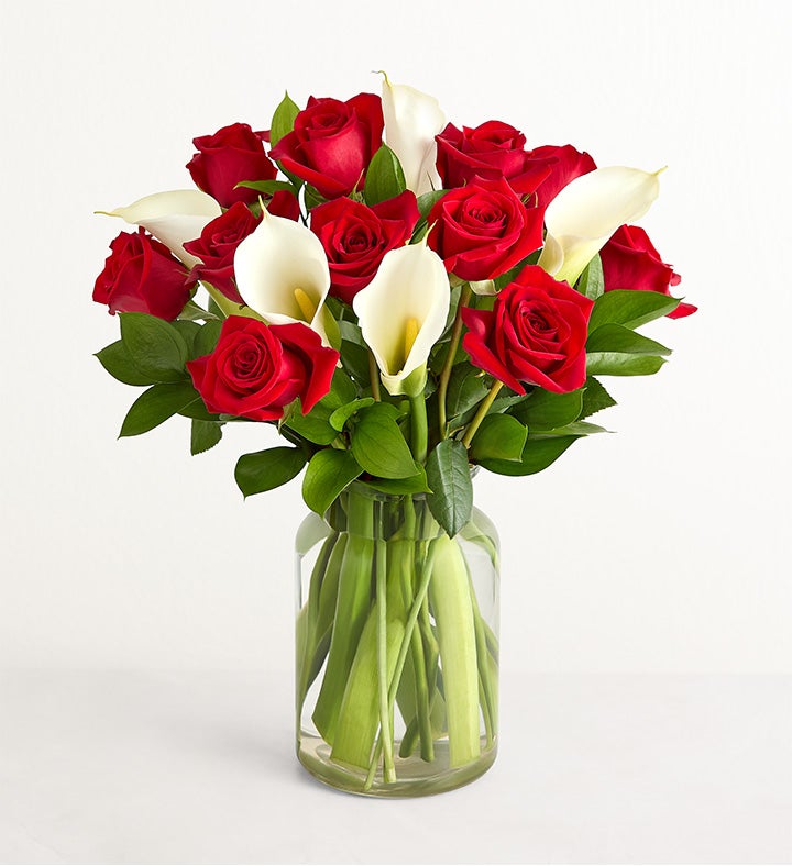 Peppermint Twist Rose and Calla Lily Bouquet™
