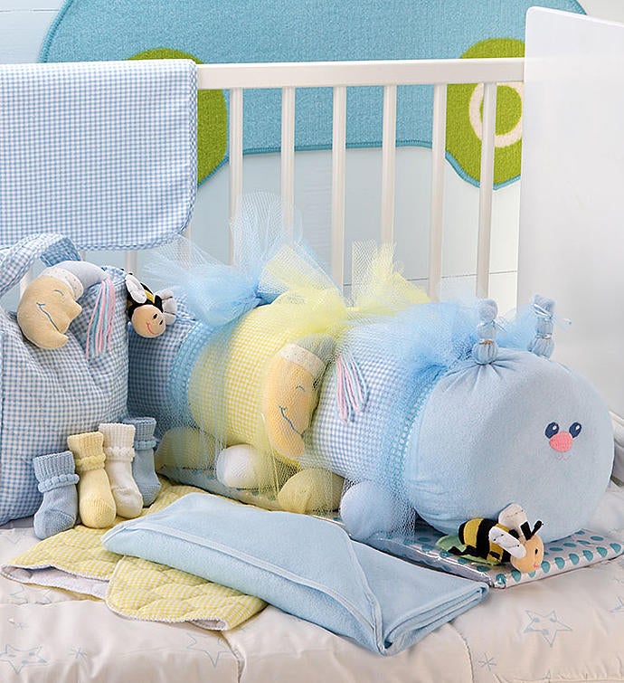 Baby Caterpillar Blanket & Bag Set- Pink or Blue