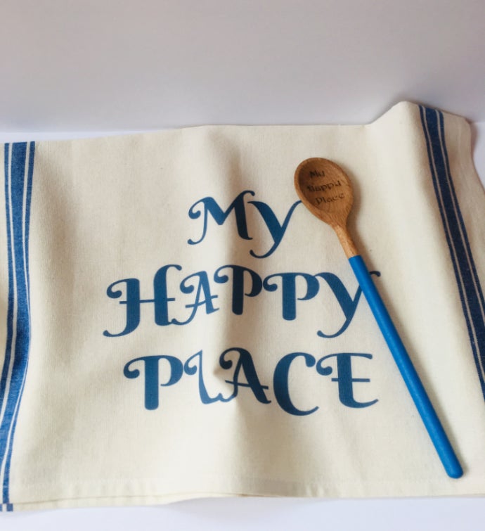 Kitchen Towel and Wooden Spoon Set