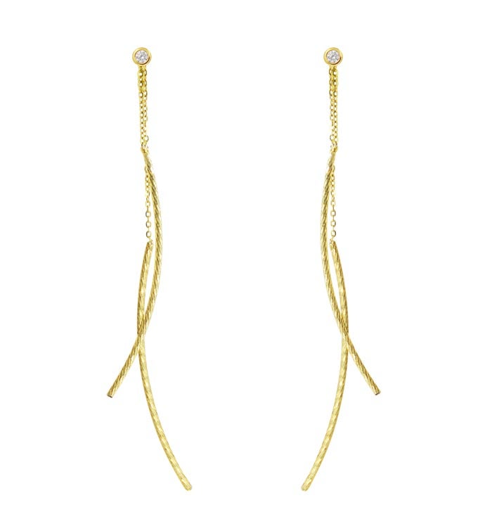 Diamond Cut Flutter Earrings