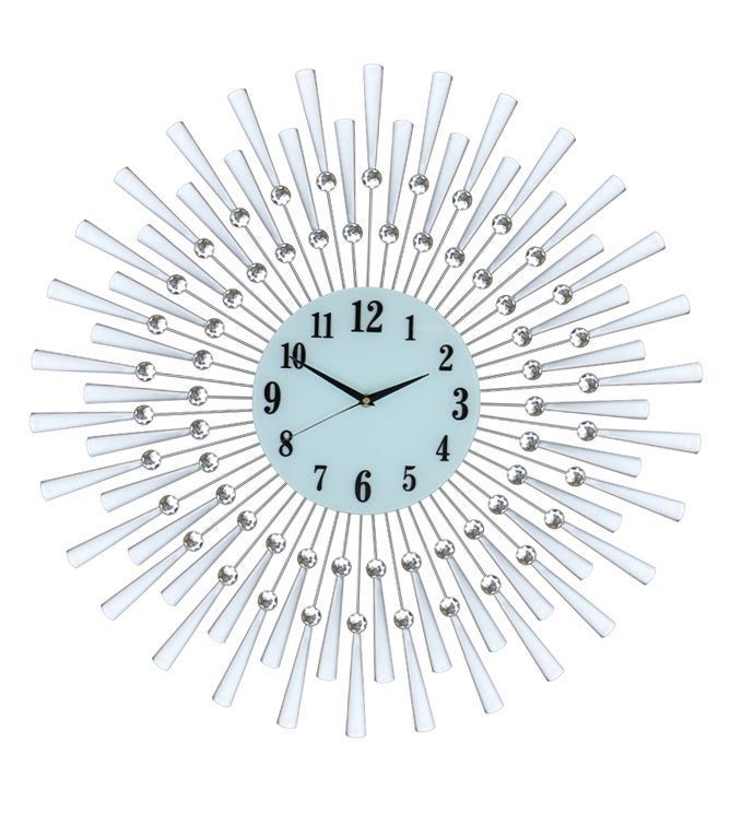 Silver Spoked Wall Clock