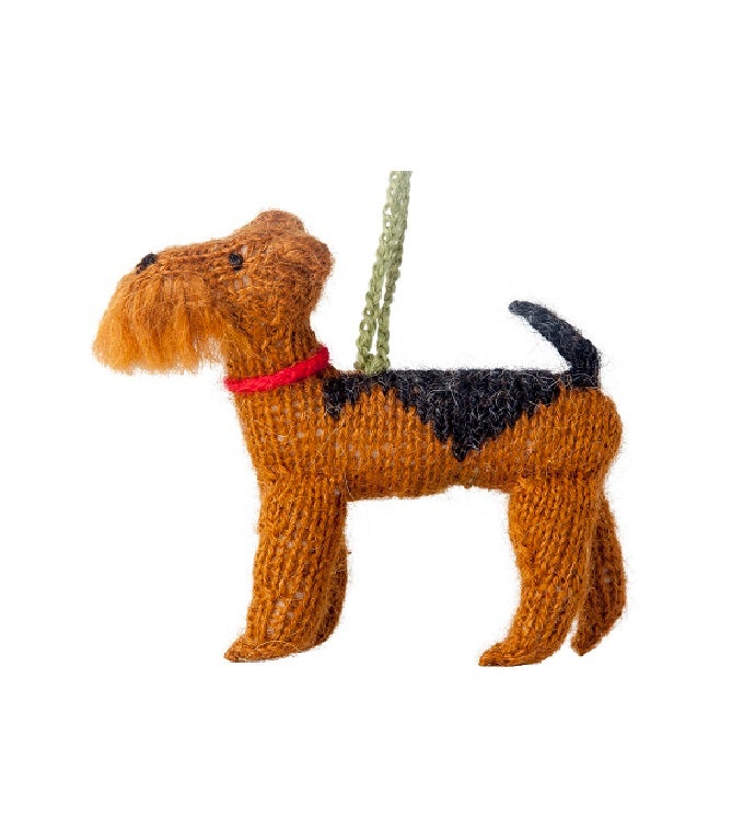 Hand Knit Alpaca Wool Ornament - Dogs!