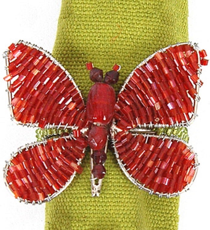Set of Four Butterfly Napkin Rings