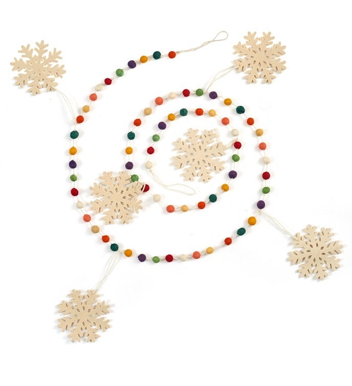 Hand Felted Wool Christmas Garland