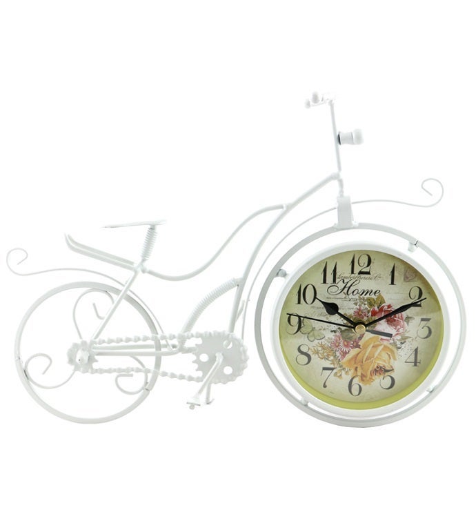 White Bike Clock