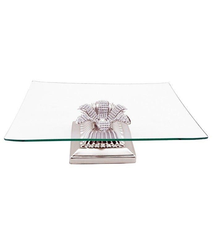 Square Serving Platter with Base