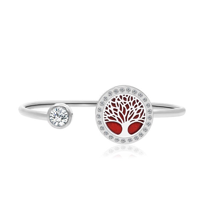 Tree Of Life Essential Oil Twistable Cuff Bangle