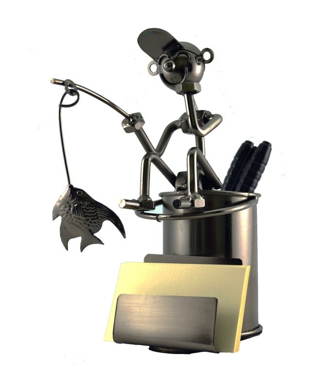 Fisherman Pen & Business Card Holder