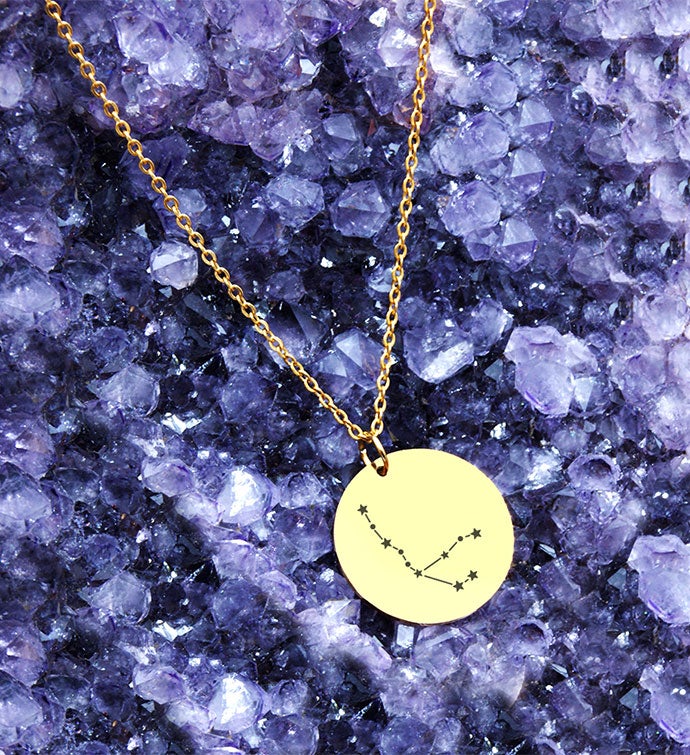 Gold Constellation Star Zodiac Necklace