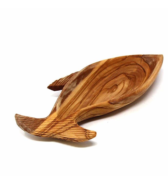 Aquatic Shaped Hand Carved Wooden Dish