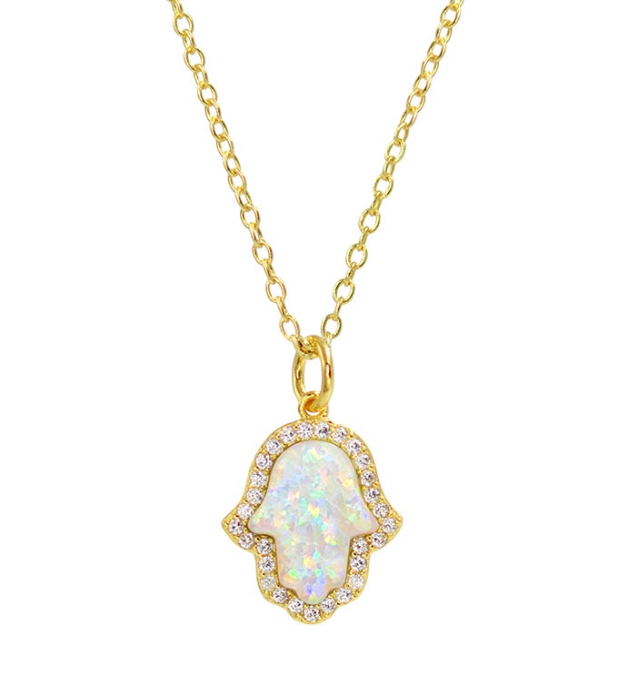 White Opal Hamsa By Kamaria