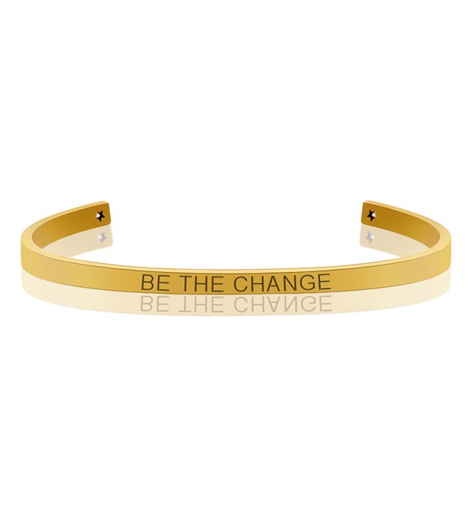 Anavia   Be The Change Motivational Cuff Bangle Bracelet