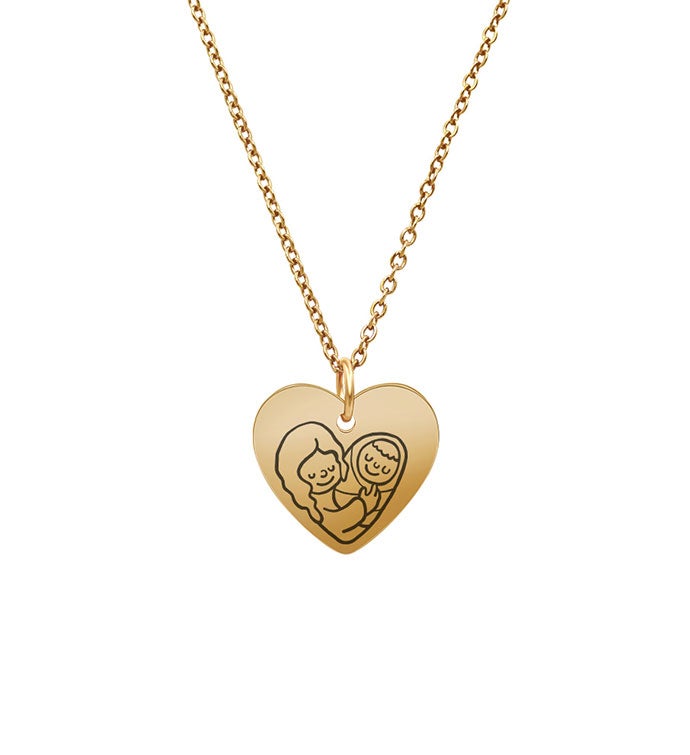 Anavia   Mom Hold Me Heart Pendant Necklace