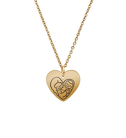 Anavia - Mom Hold Me Heart Pendant Necklace