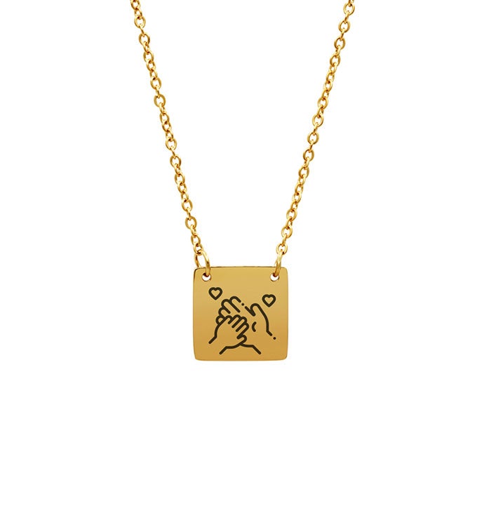 Mom Hold My Hand Pendant Necklace