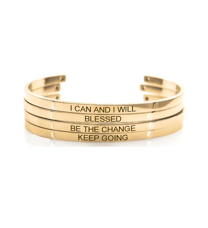 Anavia - Dreams Come True Motivational Cuff Bangle Bracelet