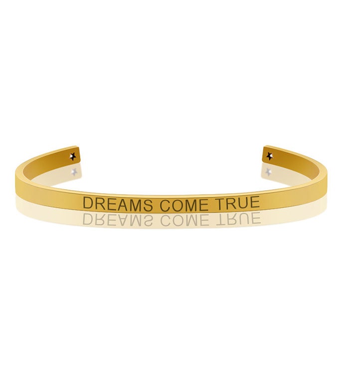 Anavia   Dreams Come True Motivational Cuff Bangle Bracelet