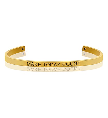 Anavia - Make Today Count Motivational Cuff Bangle Bracelet