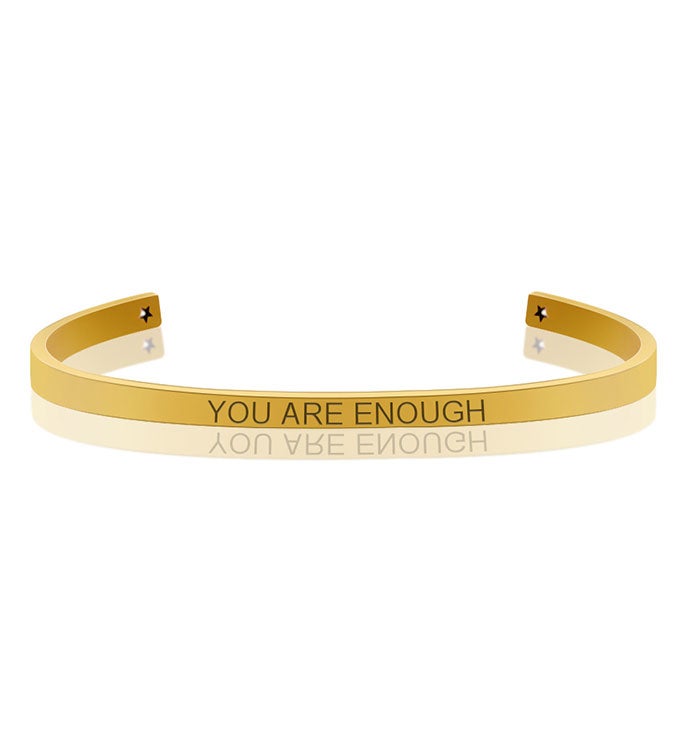 Anavia   You Are Enough Motivational Cuff Bangle Bracelet