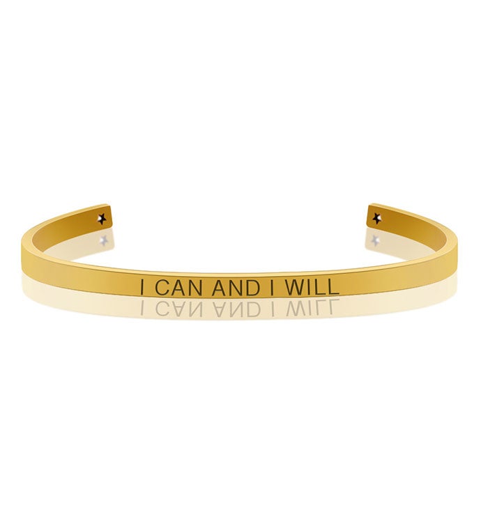 Anavia   I Can And I Will Motivational Cuff Bangle Bracelet