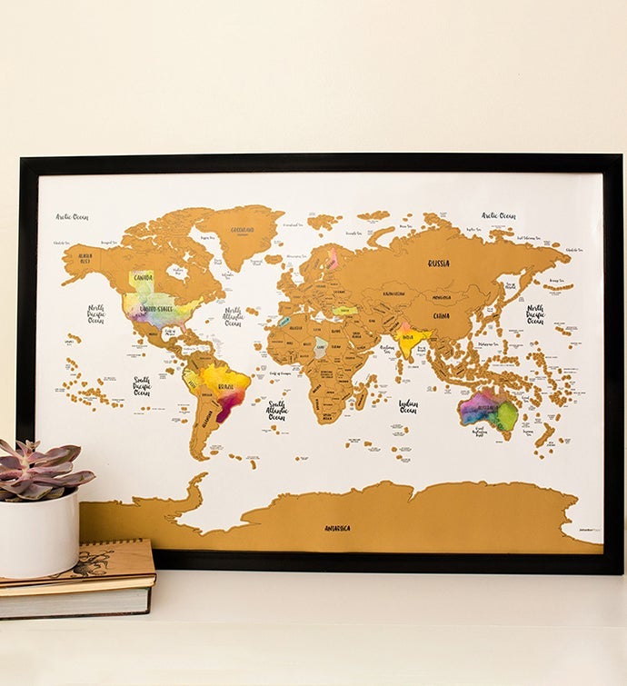 Scratch Your Travels Watercolor World Map