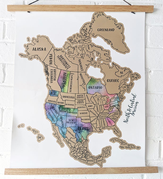 Scratch Your Travels North & Central America Map