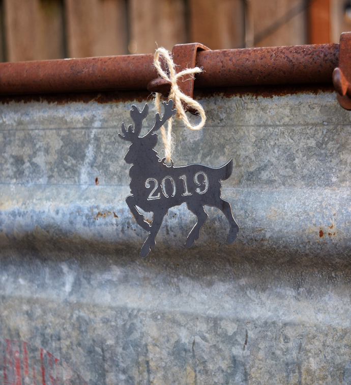 2019 Metal Reindeer Ornament