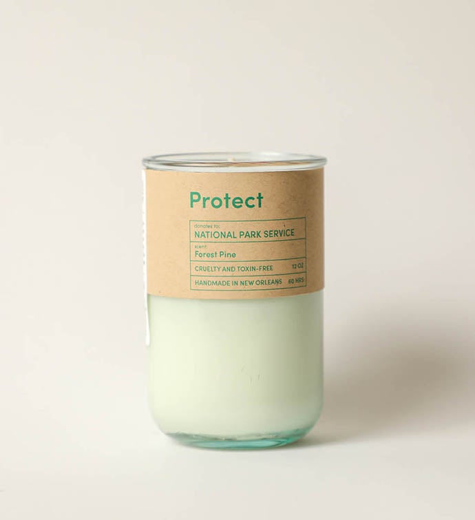 Protect - Forest Pine Scent Candle, Gives To National Parks