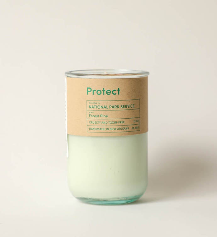 Protect   Forest Pine Scent Candle, Gives To National Parks
