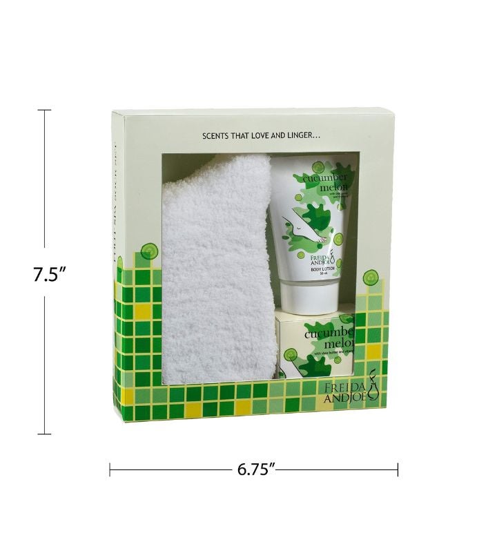 Cucumber Melon Spa Bath And Body Gift Set With Cozy Socks