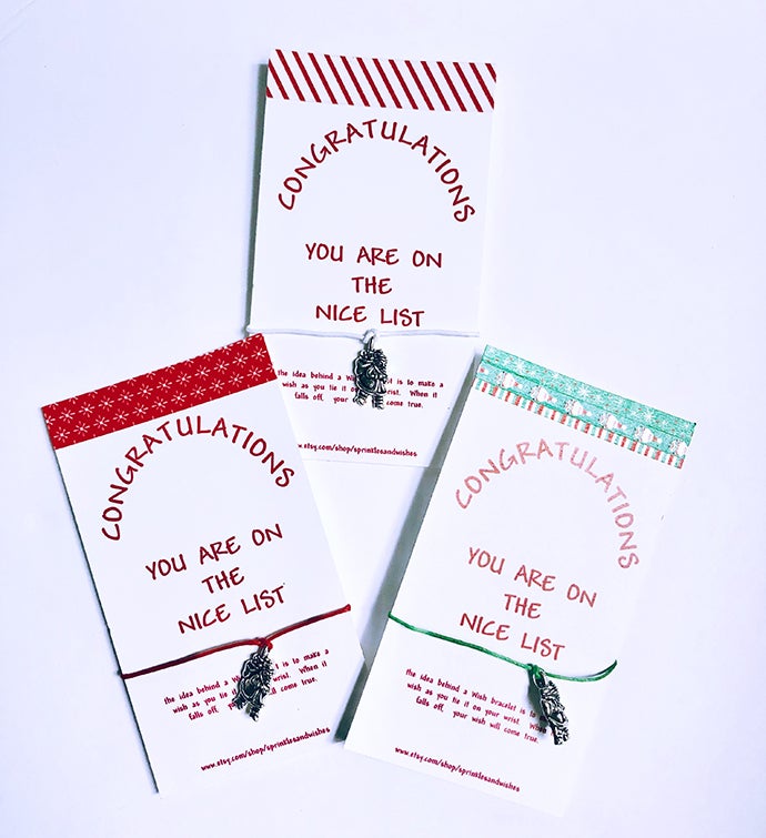 You've Made The Nice List Wish Bracelet