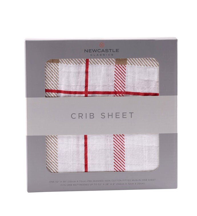 Cotton Muslin Crib Sheet - Patterned