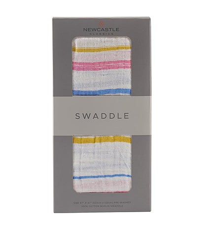 Cotton Muslin Swaddle - Stripes