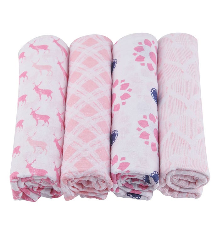 Cotton Swaddle Four Pack