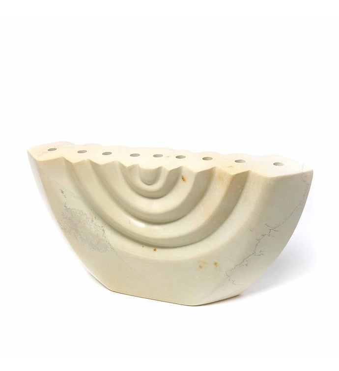 Handcarved African Soapstone Hanukkah Menorah