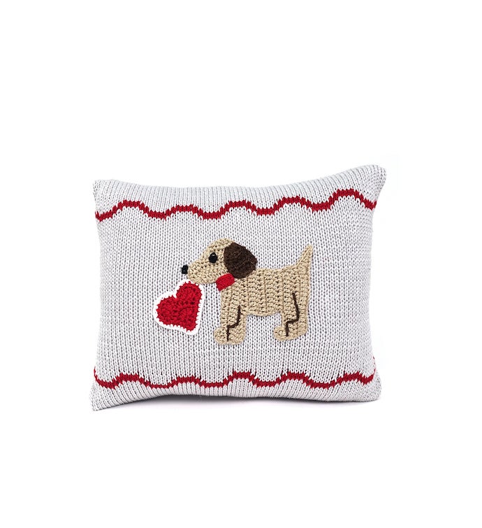 Valentine Puppy Pillow
