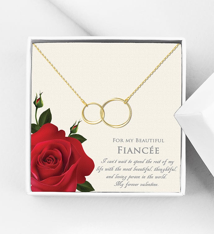 For My Beautiful Fiancee Ring Infinity Valentine's Day Necklace