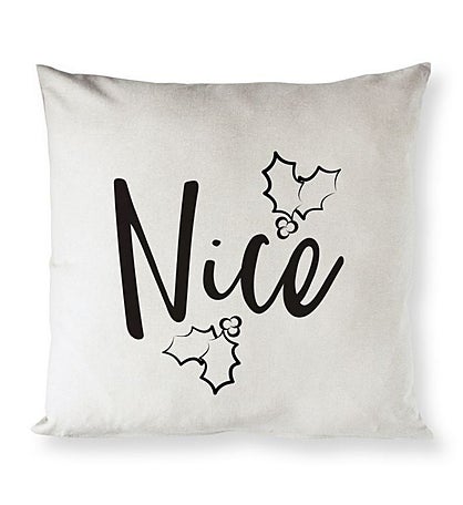 Naughty/ Nice Holiday Pillow Cover