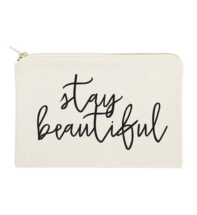 Makeup Pouch & Travel Tote with Fun Phrases