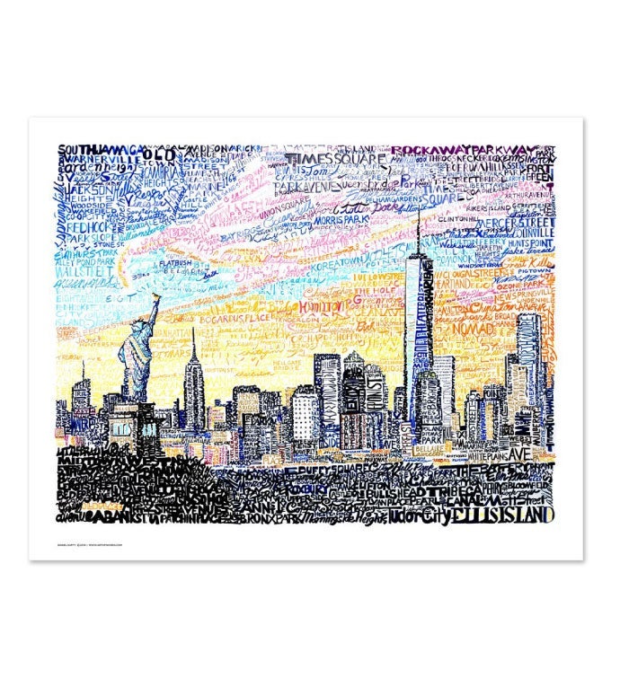 Skyline Word Art