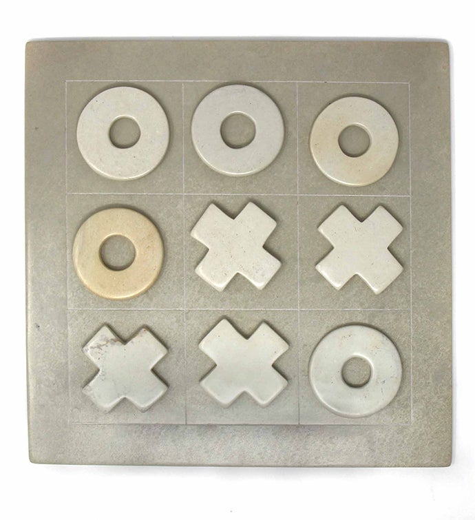 Handcarved Soapstone Tic-Tac-Toe Game Set