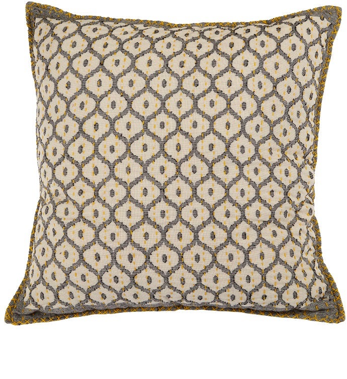 Artisan Hand Loomed Cotton Square Pillow  