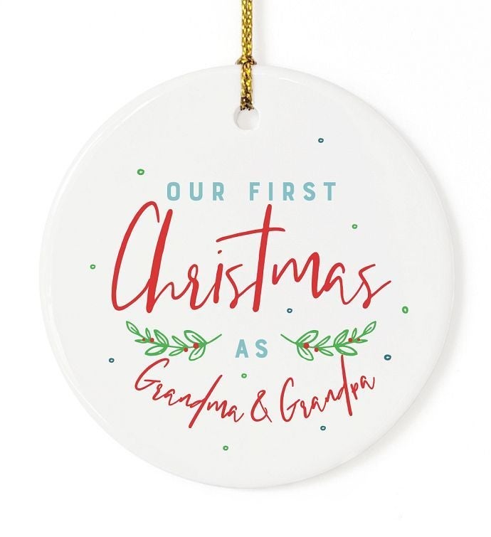 Our First Christmas As Mommy And Daddy Ceramic Ornament