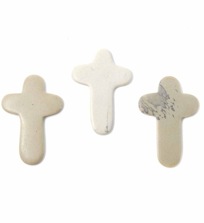 Hand-Carved Soapstone Comfort Crosses, Set Of 10