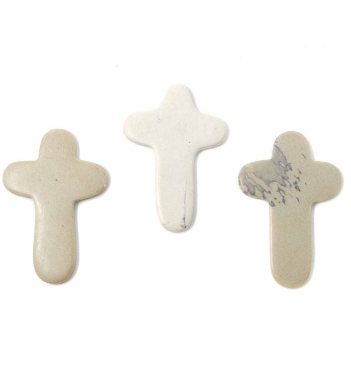 Hand Carved Soapstone Comfort Crosses, Set Of 10