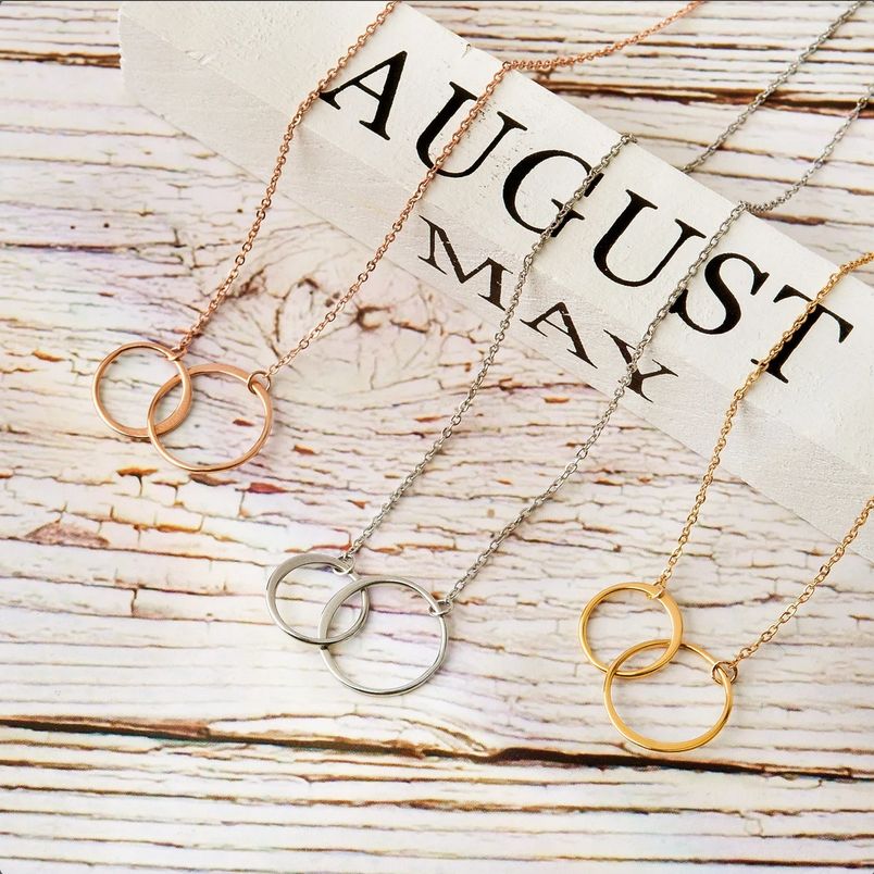 Infinity Ring Necklace With Happy Birthday Card And Gift Box