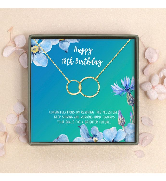 Infinity Pendant Necklace  Happy Anniversary Card And Gift Box