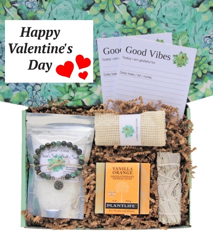 Good Vibes Women's Gift Box  "Happy Valentine's Day" Card