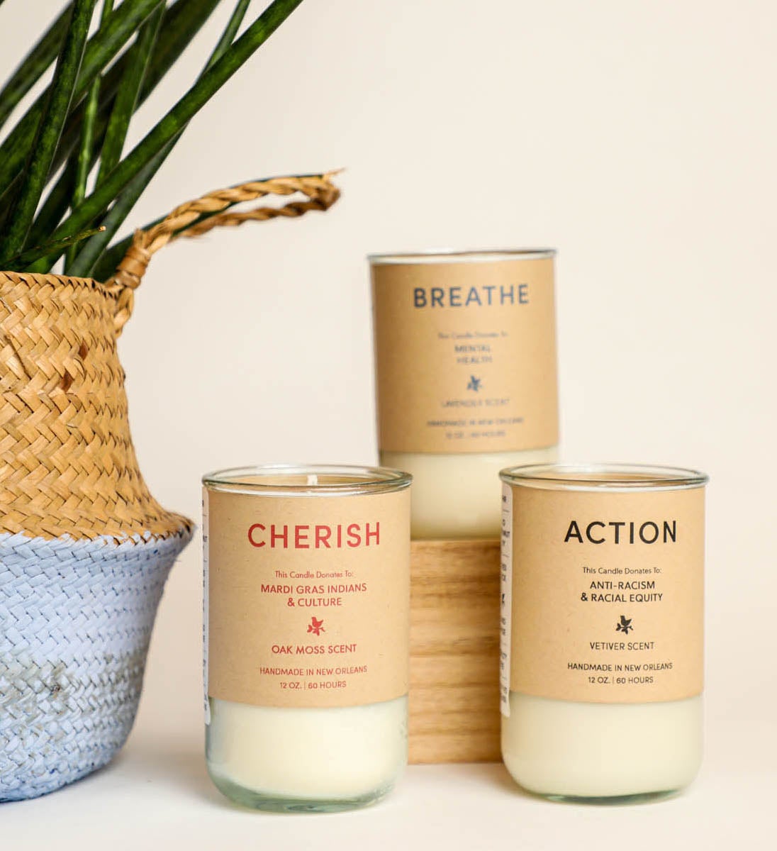 Action - Vetiver Scent Candle, Gives To Racial Equity & Anti-Racism